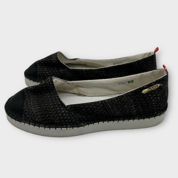 Havaianas Slip On‎ Shoes Women's Cap Toe Black Gray Size 7 Nice!! Comfy! - Picture 2 of 8